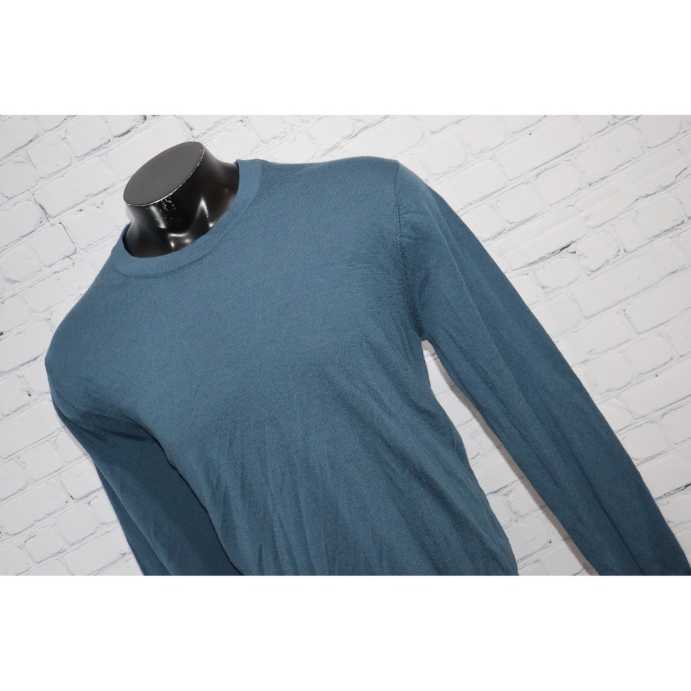 Banana Republic Sweater Mens XXL 2XL Blue Merino Wool Crew Neck Long Sleeve